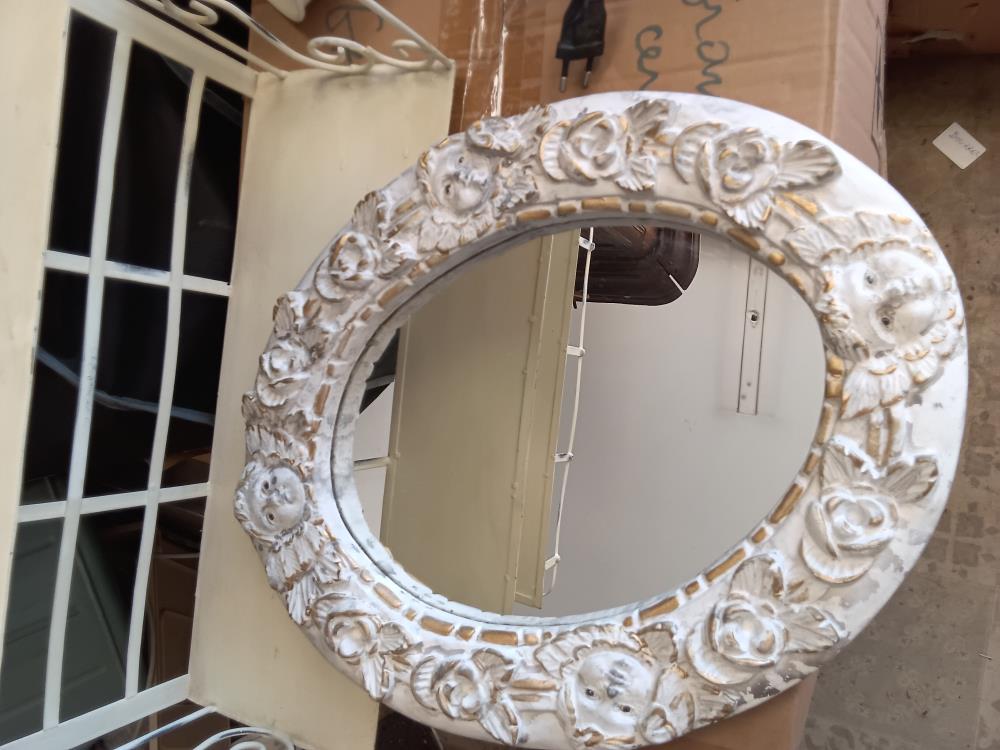 PETIT MIROIR OVALE PATINE