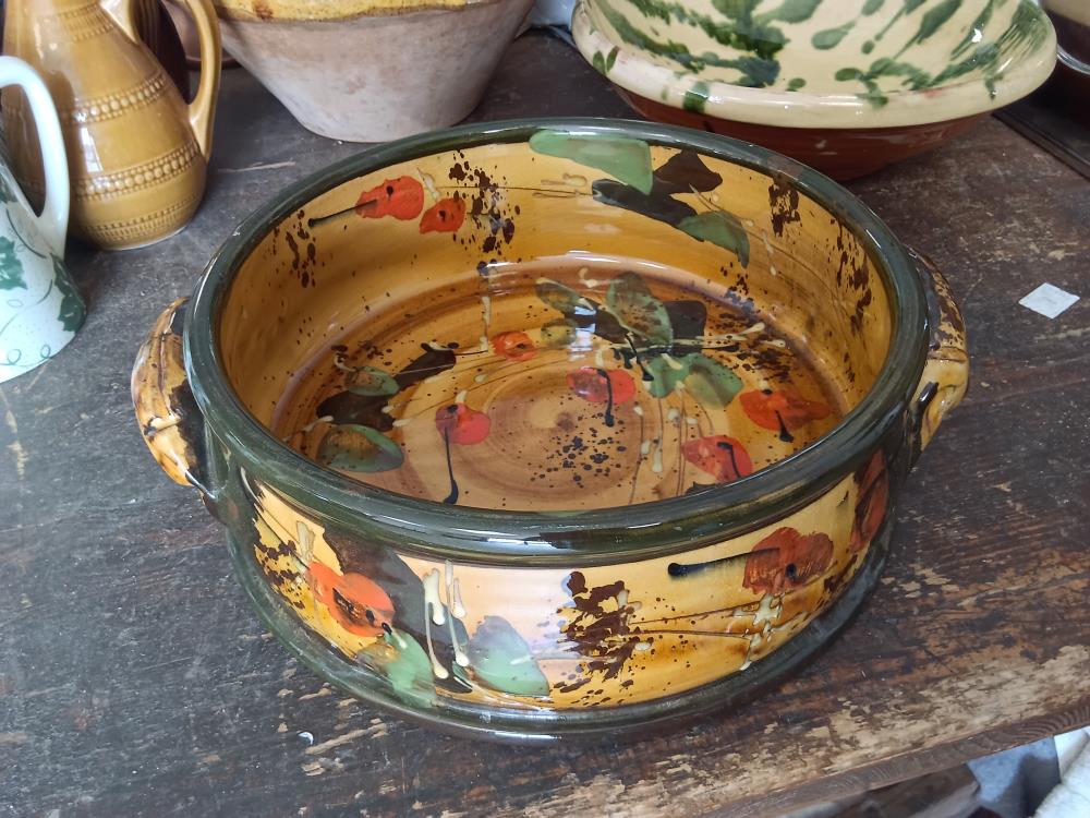 GRANDE COUPE VERNISSÉE EN TERRE CUITE, ARTISANALE