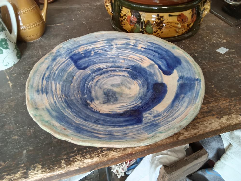 COUPE BLEUE VERNISSÉ ARTISANALE