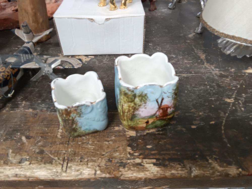 PAIRE DE VASES PEINT ANCIENS