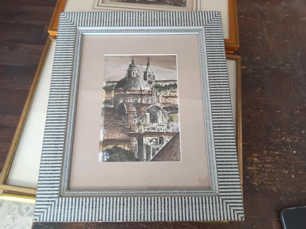 JOLI TABLEAU TOIT D'ÉGLISE