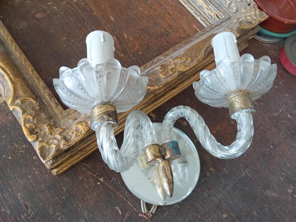APPLIQUE VERRE 2 FEUX