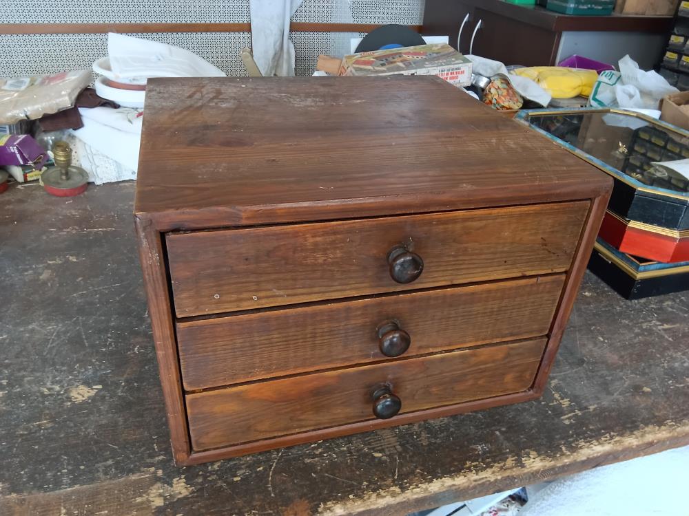 CASIER 3 TIROIRS EN BOIS