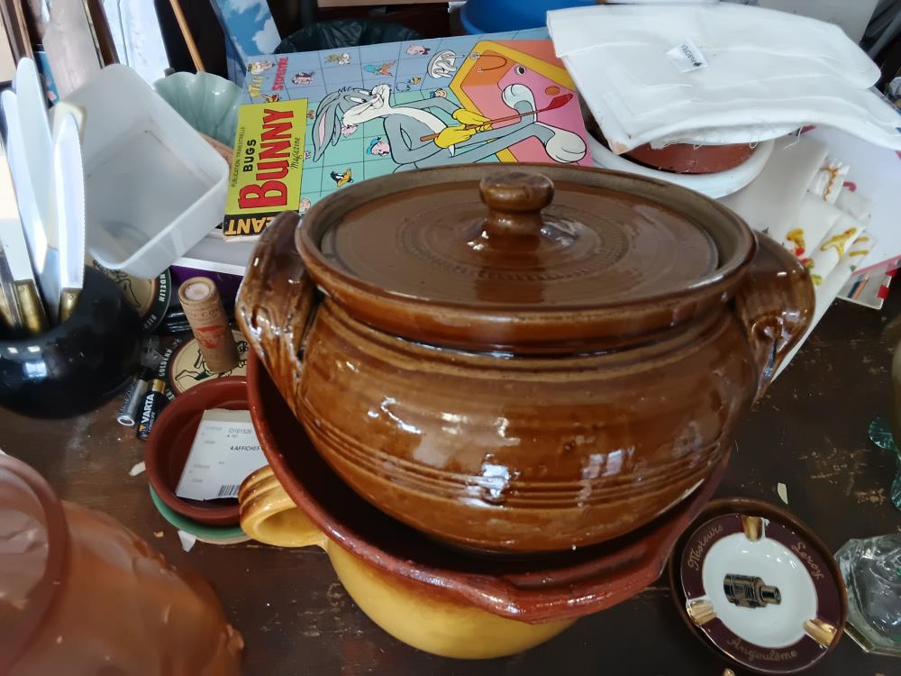 SOUPIÈRE EN GRÈS ÉMAILLÉ