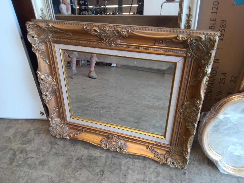 MIROIR BISEAUTE CADRE DORE