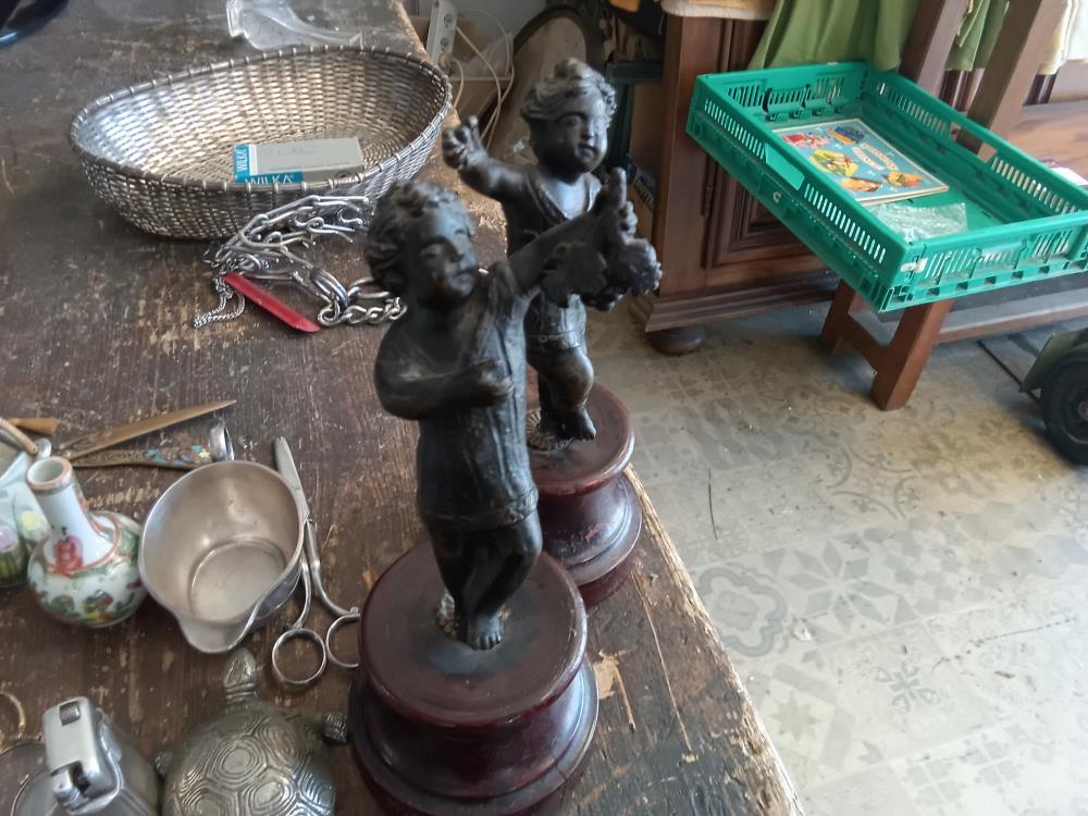 PAIRE D’ENFANTS BRONZE