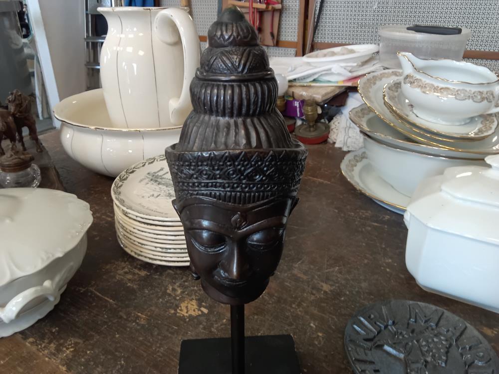 BOUDDHA SUR SOCLE BRONZE