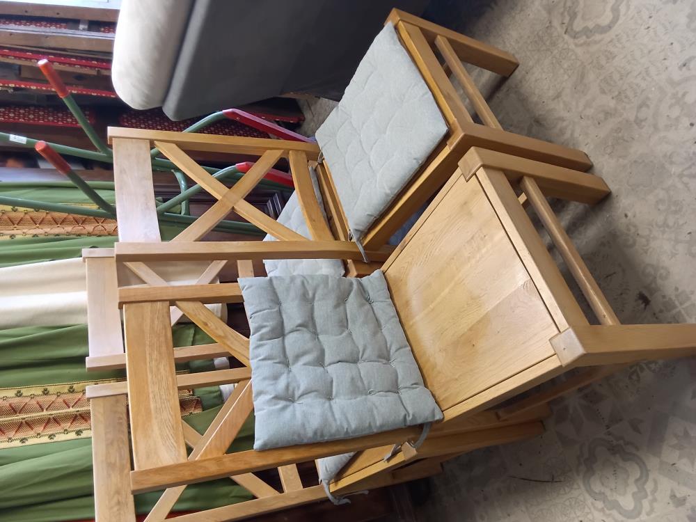 4 CHAISES CHENE MASSIF