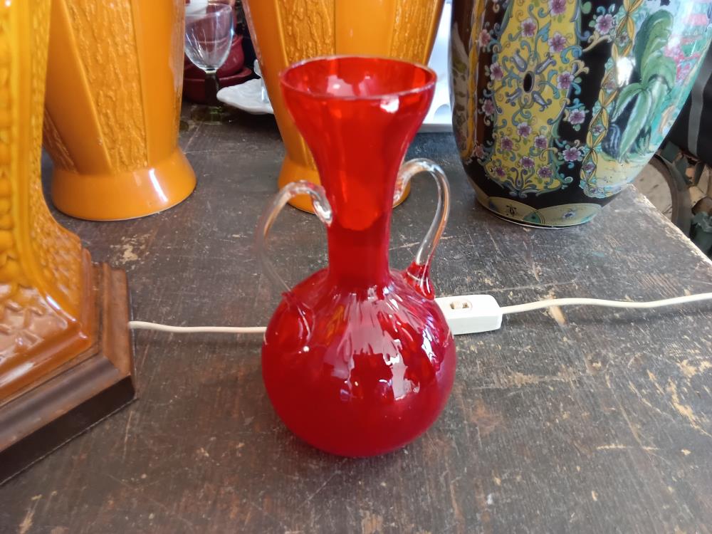 VASE VERRE ROUGE 