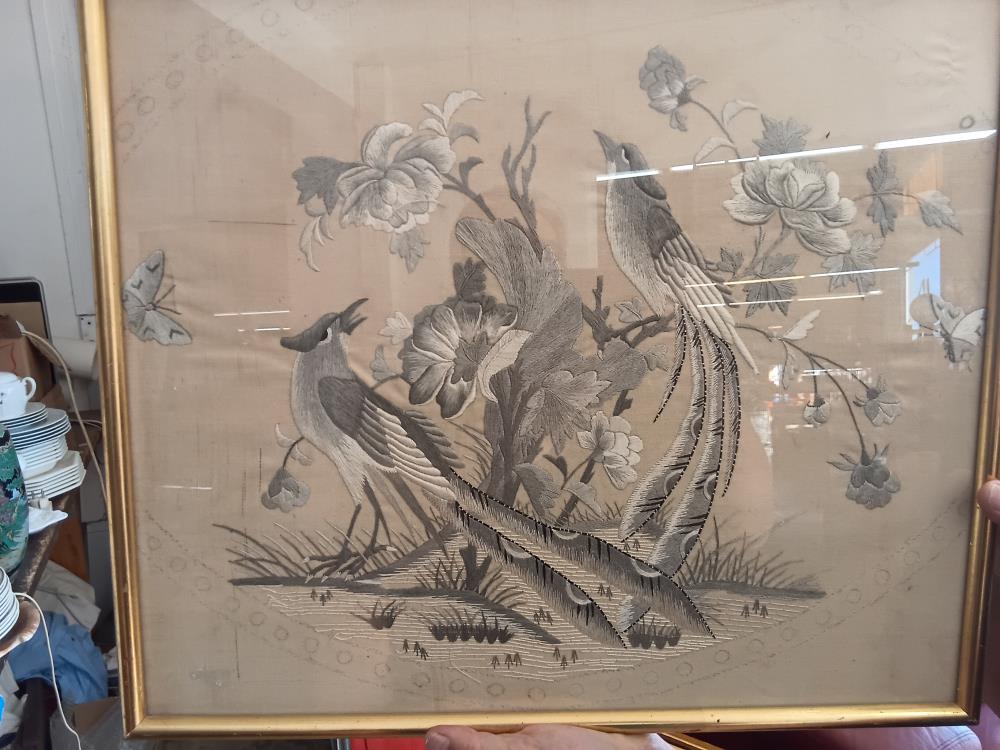 BRODERIE OISEAUX ASIE