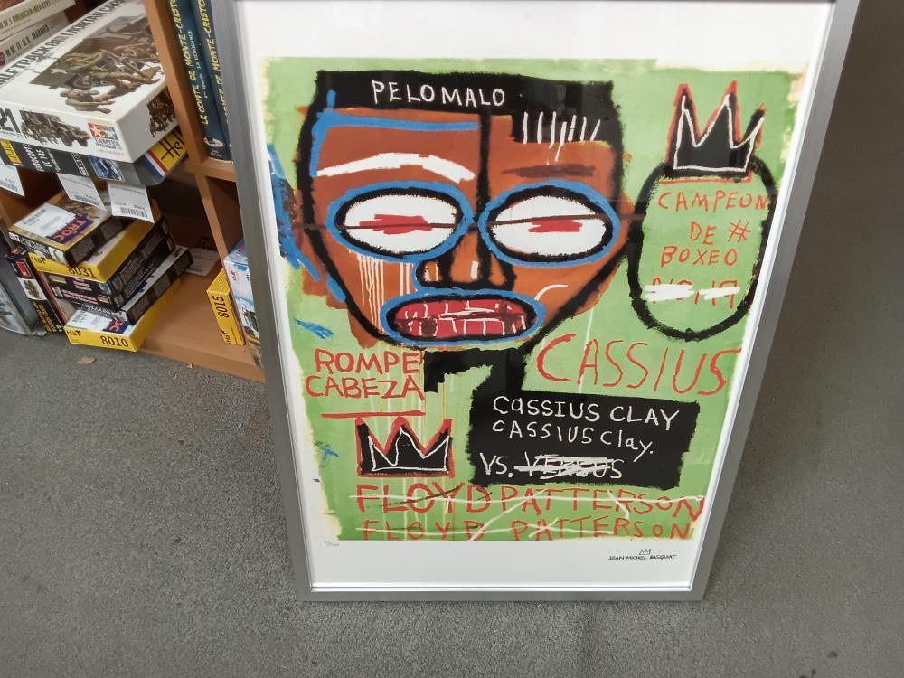 LITHOGRAPHIE SIGNÉE JEAN MICHEL BASQUIAT 50/300 AVEC CERTIFICAT D'AUTHENTICITÉ 