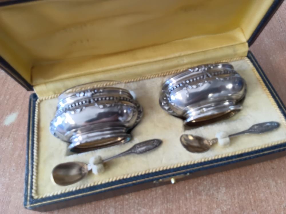 PAIRE DE SALIERE ARGENT