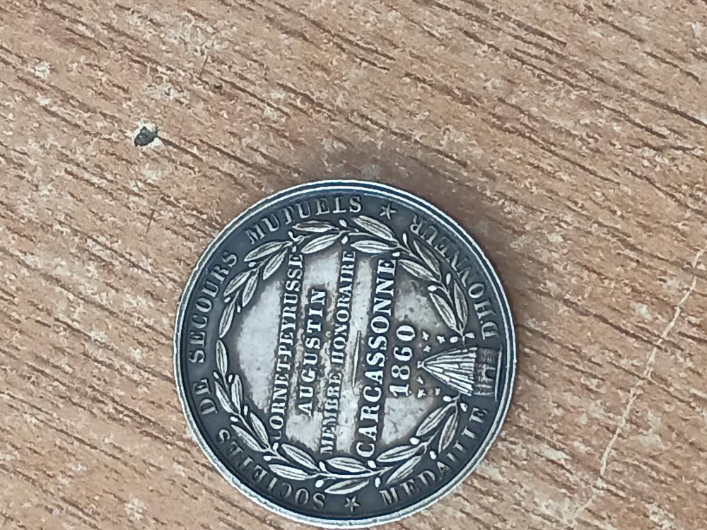 MEDAILLE SECOURS CARCASSONNE ARGENT 13G