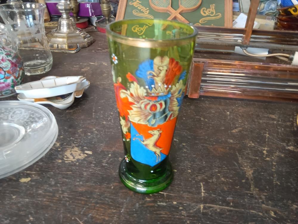 VERRE PEINT BLASON