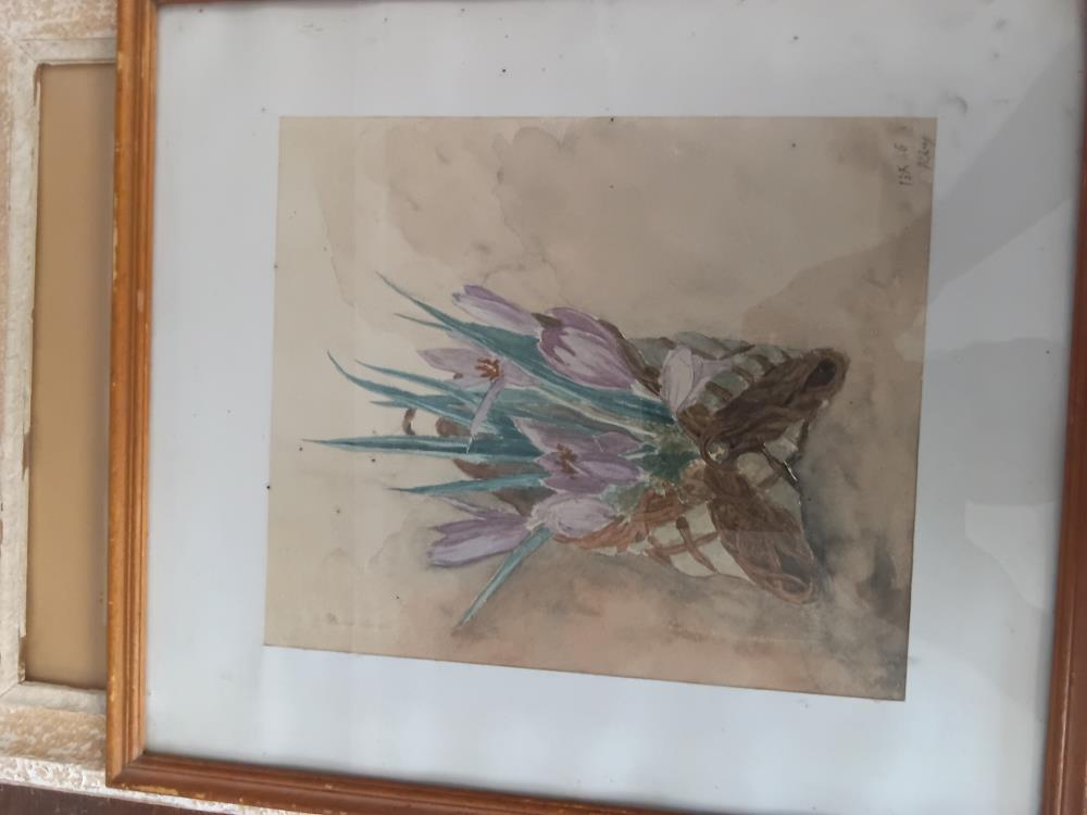 AQUARELLE BOUQUET SIGNE ALINE