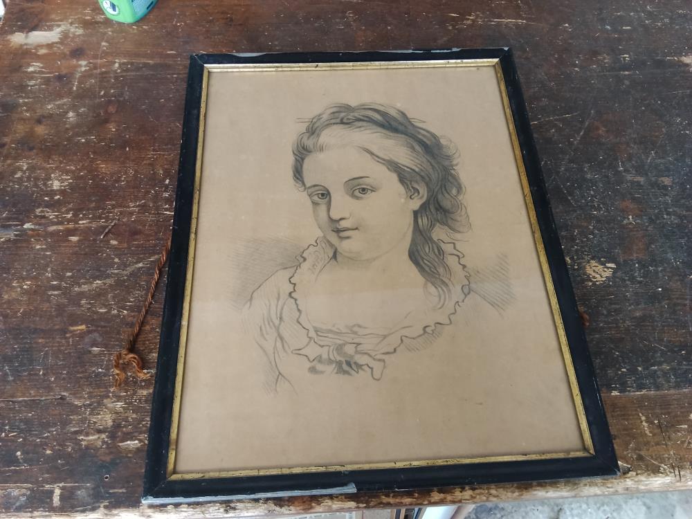 DESSIN JEUNE FILLE XIX’