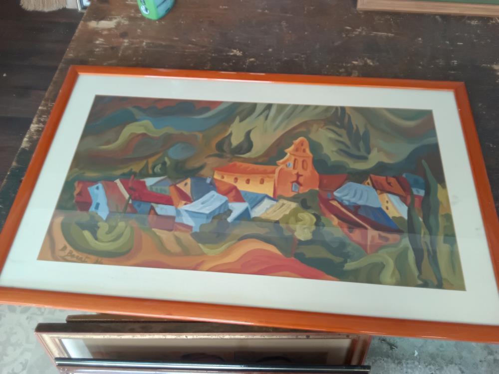 TABLEAU VILLAGE SIGNE BARAT