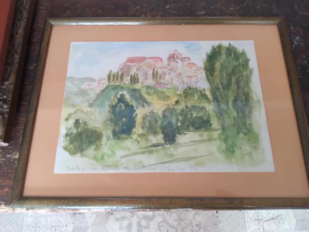 AQUARELLE CABRIES SIGNE LUCILE