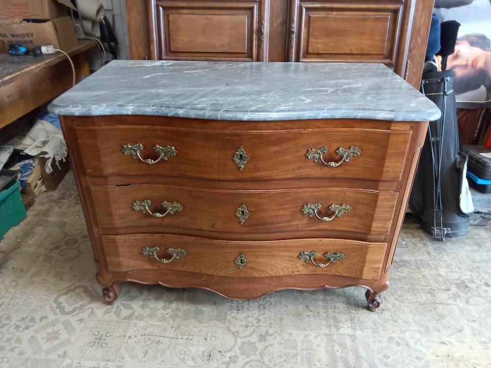 COMMODE LXV 3T DESSUS MARBRE