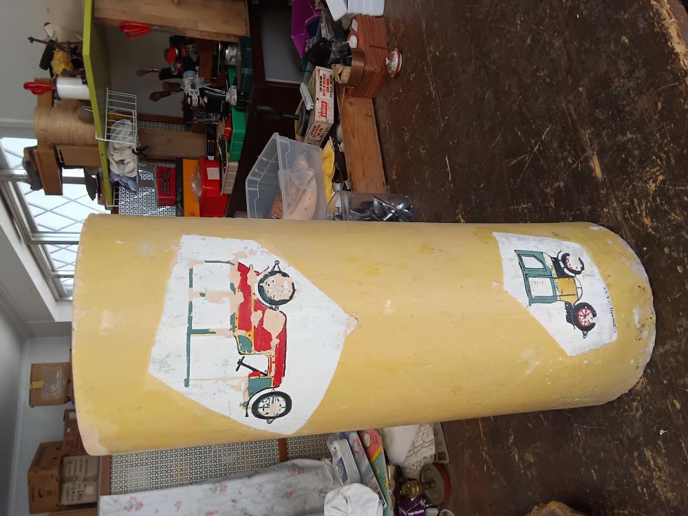 PORTE CANNE TERRE PEINTE AN 60