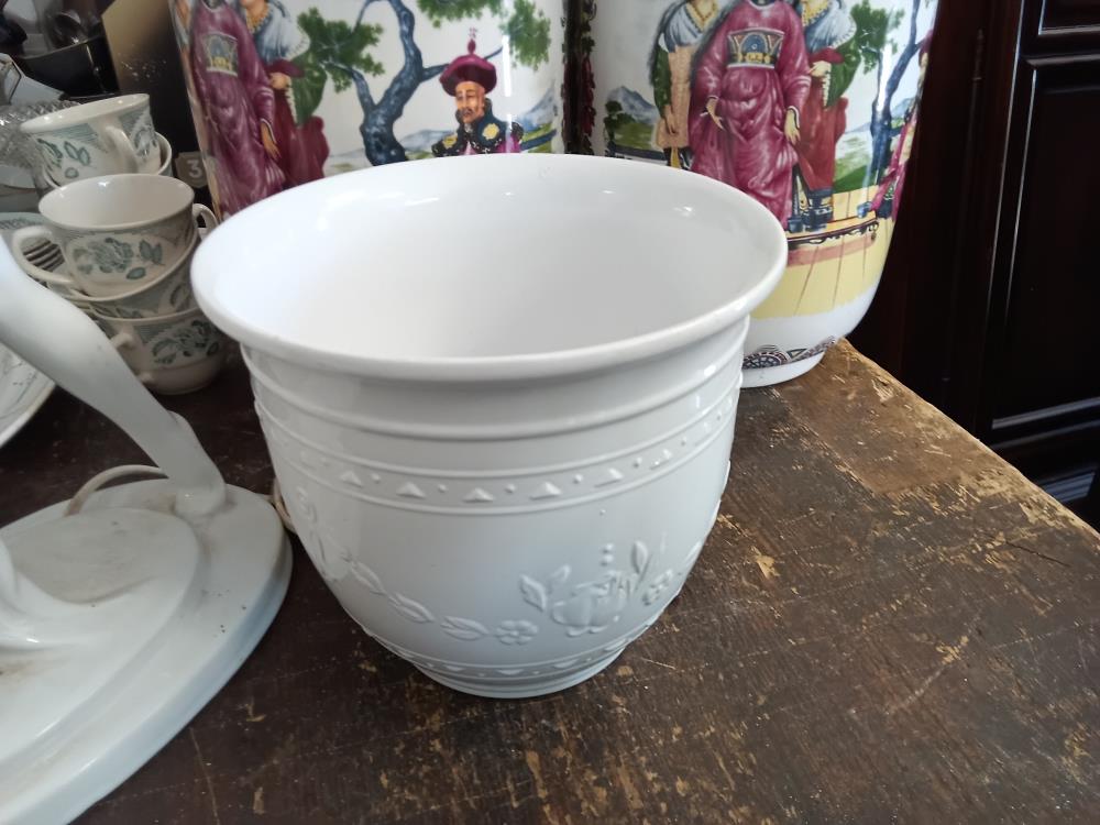 CACHE POT BLANC