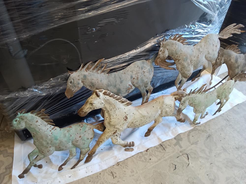 PANNEAU MURAL CHEVAUX EN METAL