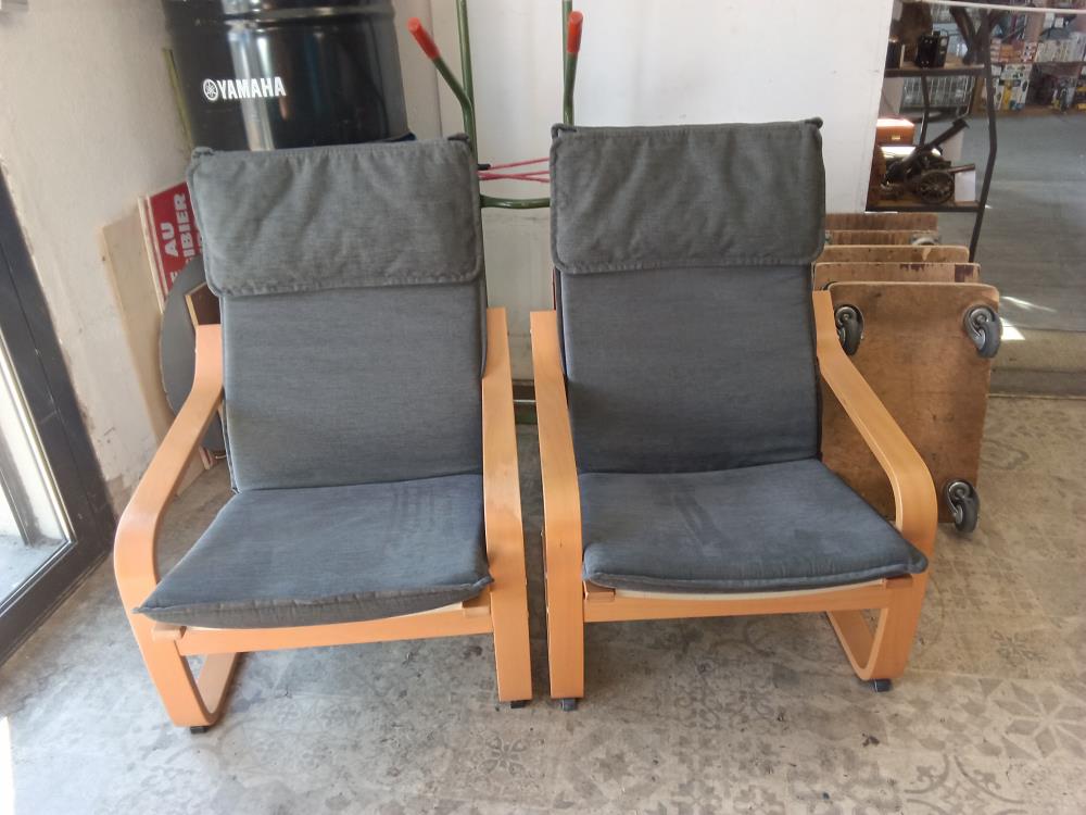 FAUTEUIL IKEA GRIS