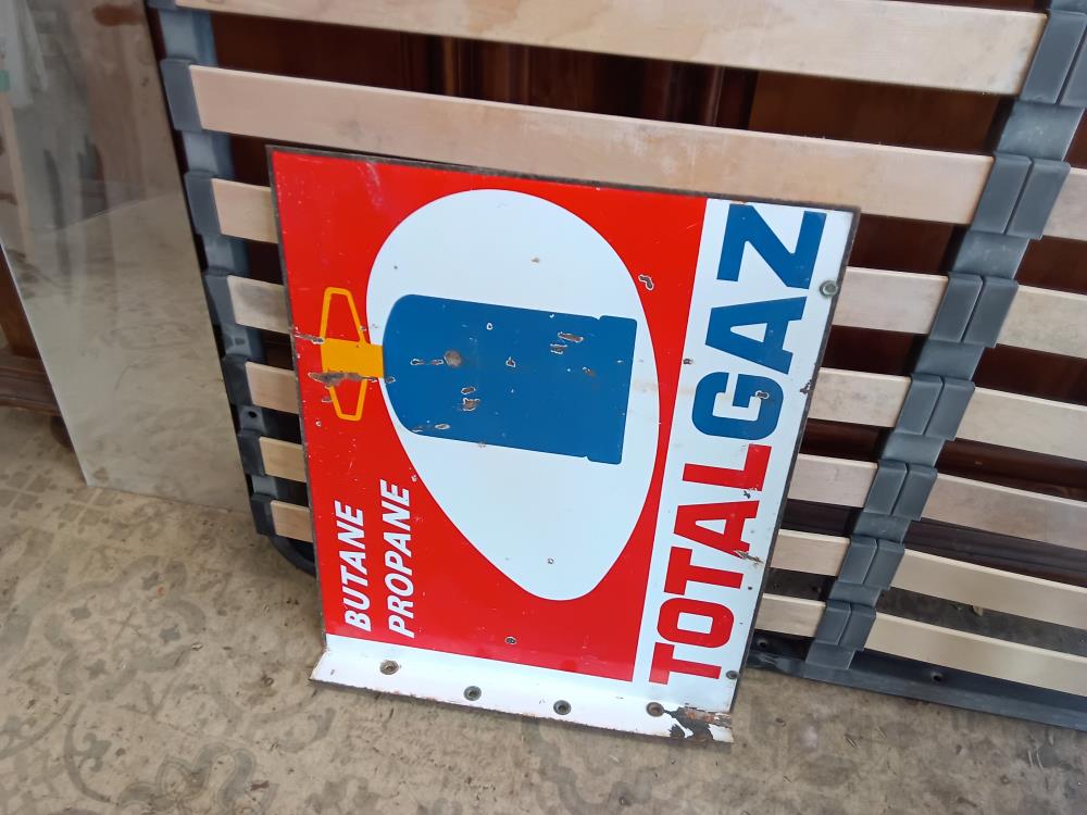 PLAQUE EMAILLEE TOTAL GAZ