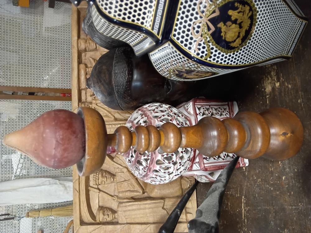 BOUGEOIR BOIS TOURNE