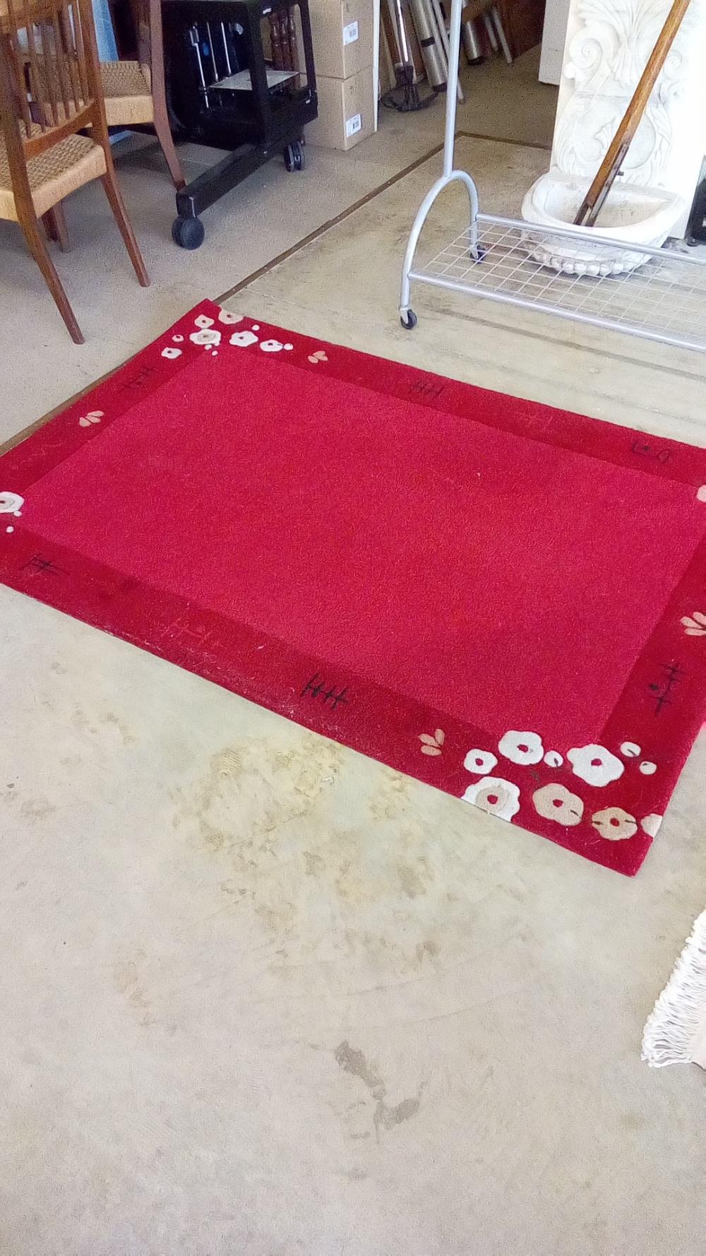 TAPIS FLEURS JAPON EN L ETAT