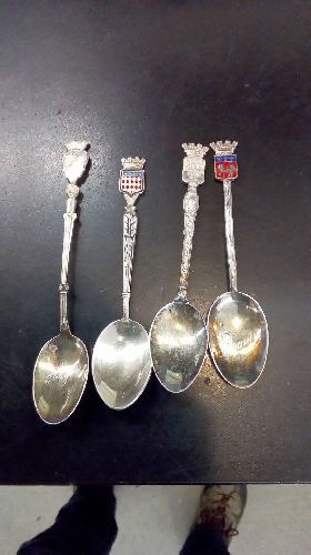 LOT DE 4 PETITE CUILLÈRES ARGENT