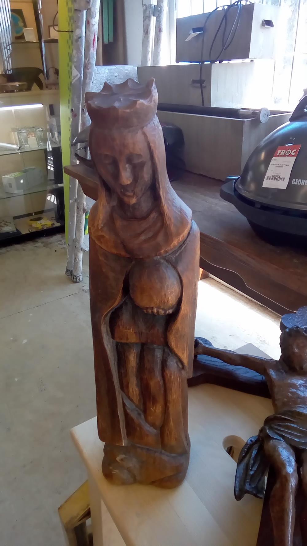 VIERGE BOIS SCULPTÉ