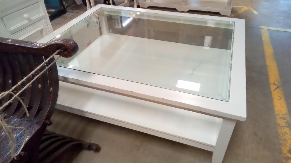 TABLE BASSE 2 NIVEAUX VERRE BISAUTE