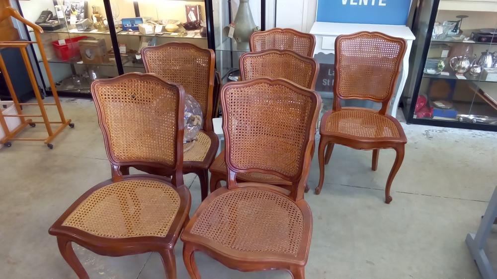 CHAISES CANNÉES X6