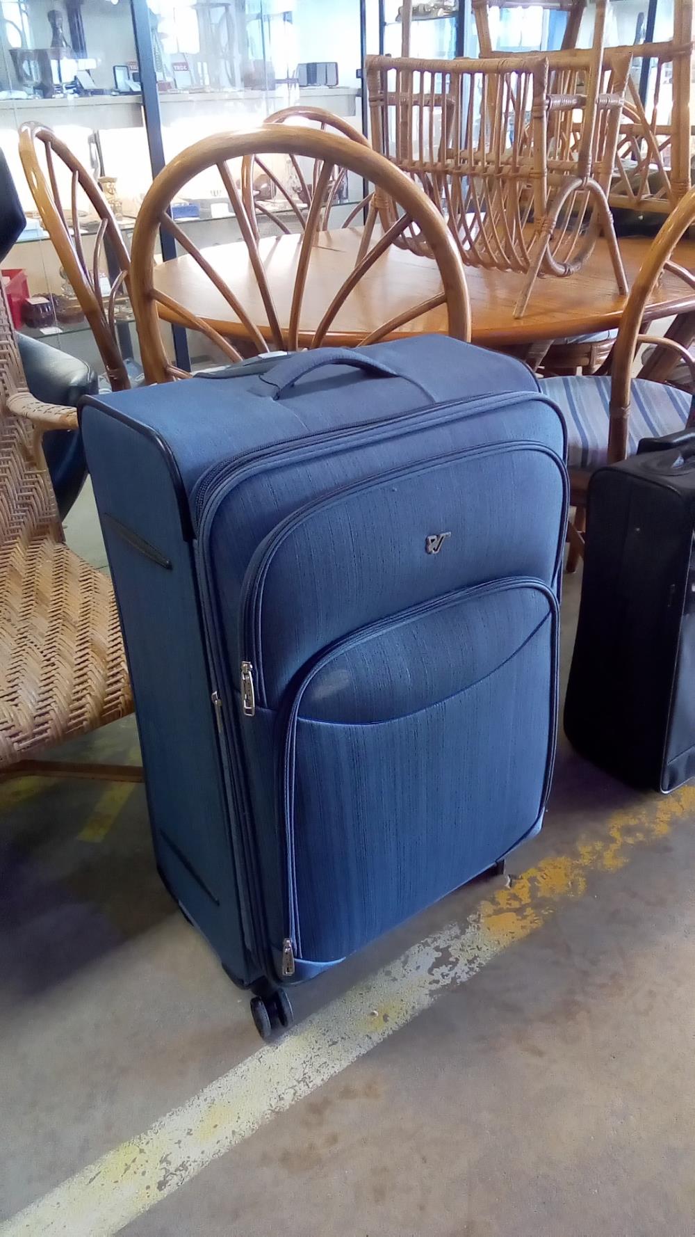 VALISE GM TISSU BLEU