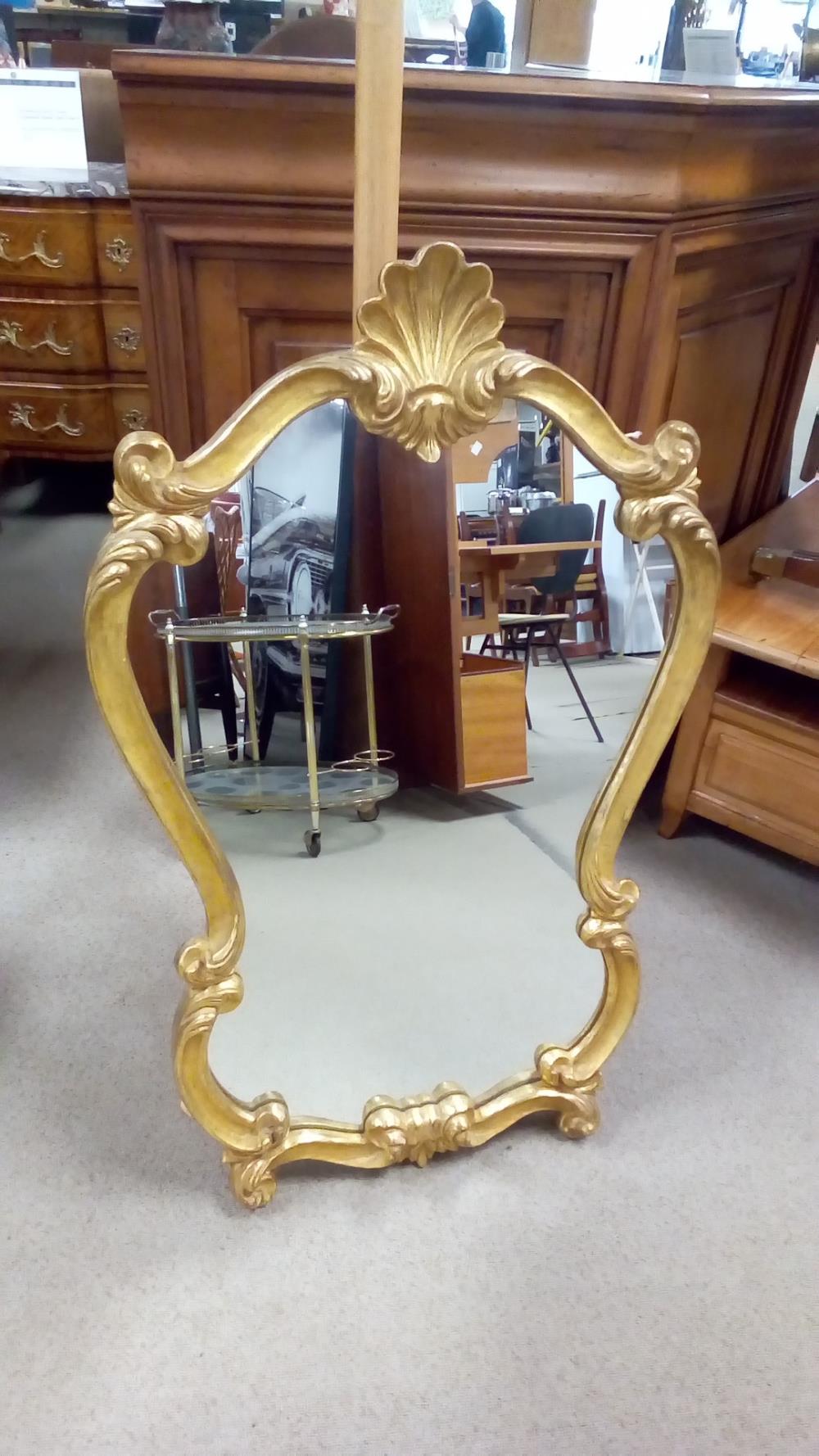 MIROIR BOIS DORÉ STYLE LOUIS XV (1MX0,60)