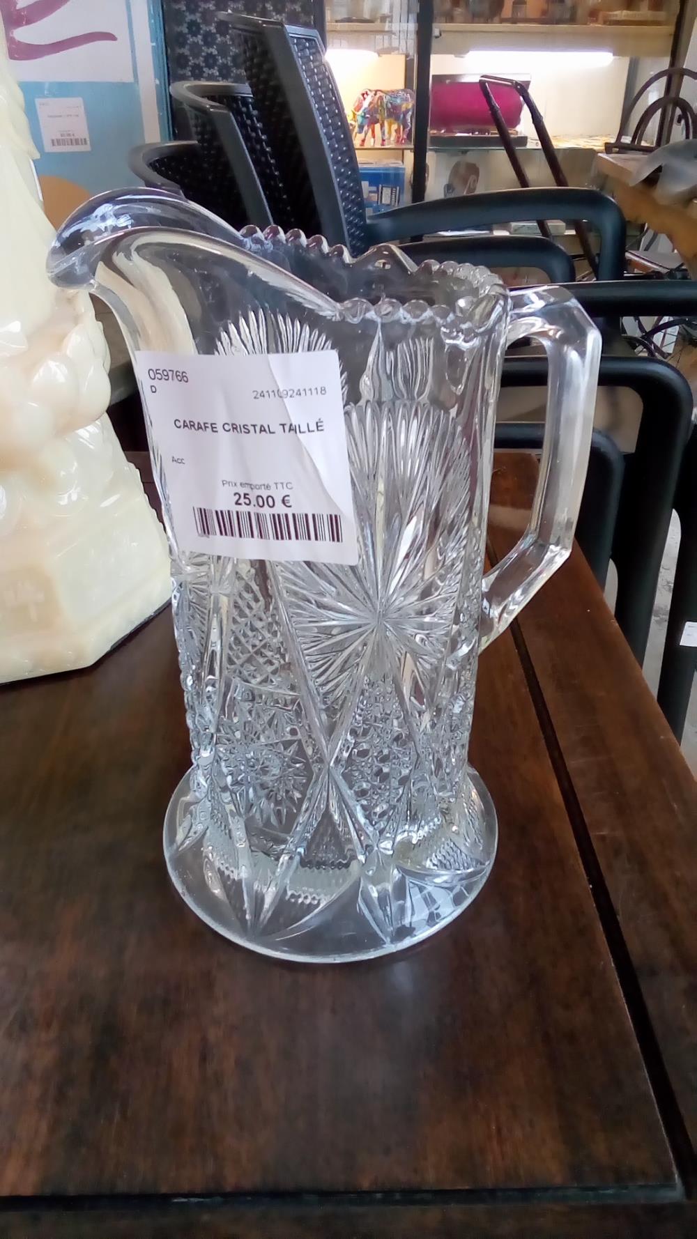 CARAFE CRISTAL TAILLÉ