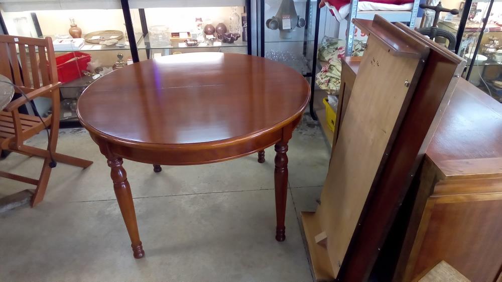 TABLE MERISIER RONDE 4 PIEDS 2 ALLONGES EXT