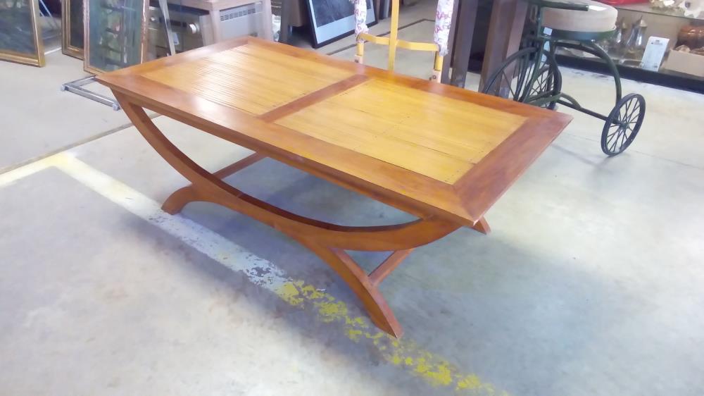 TABLE BASSE TECK ET BAMBOU