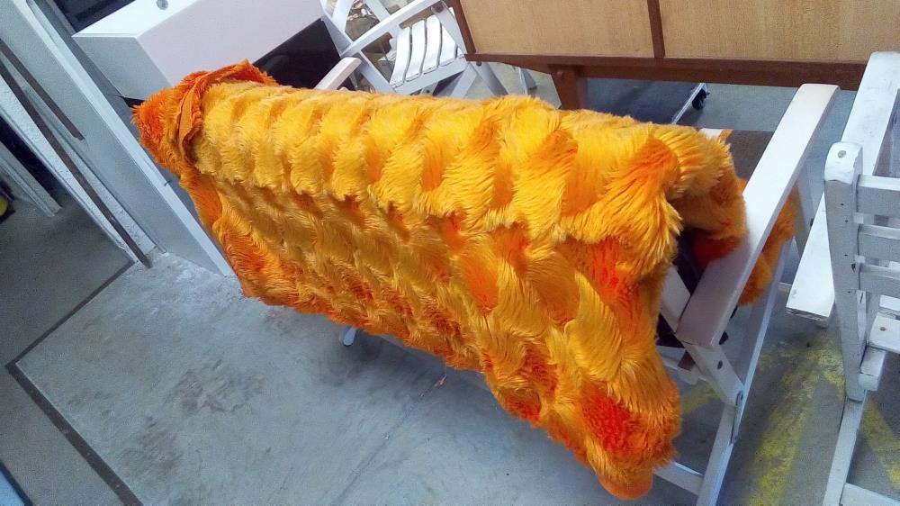 DESSUS DE LIT VINTAGE MOUMOUTTE ORANGE