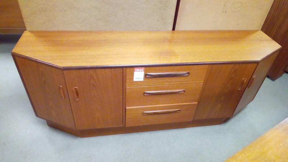 ENFILADE PANS COUPÉS G-PLAN TECK VINTAGE 184*30/45*72 CM