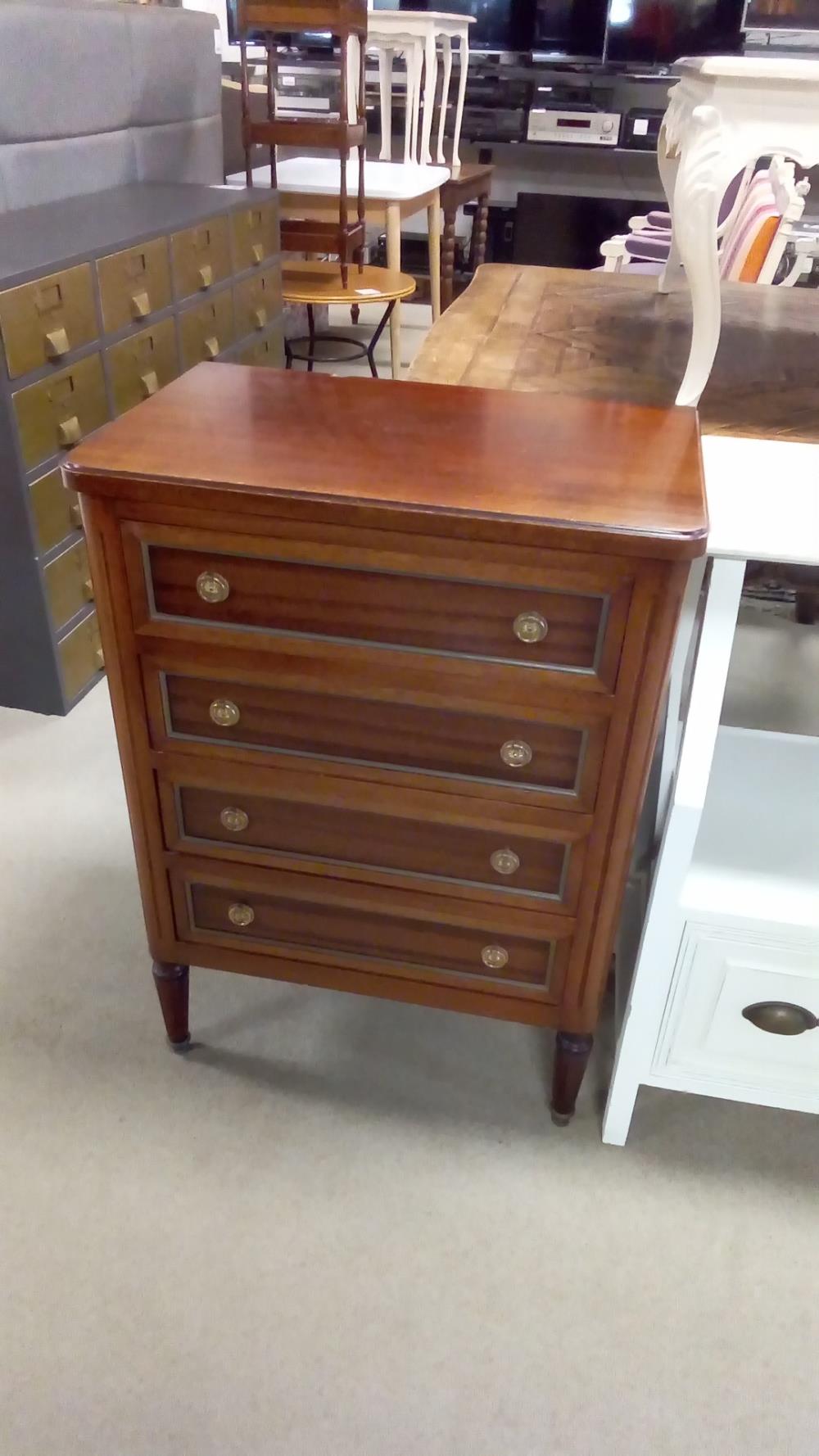 COMMODE STYLE LOUIS XVI ACAJOU 4 TIROIRS