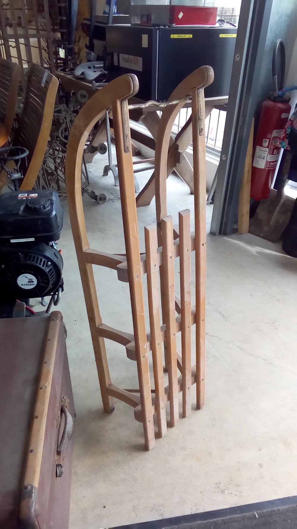 LUGE BOIS ANCIENNE MARQUE DAVOS