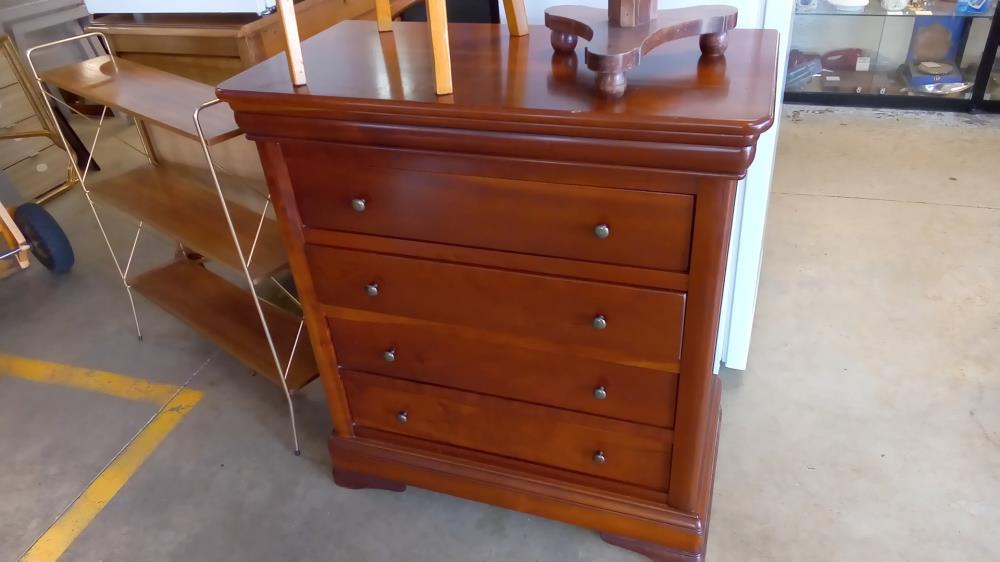 COMMODE MERISIER 4 TIROIRS