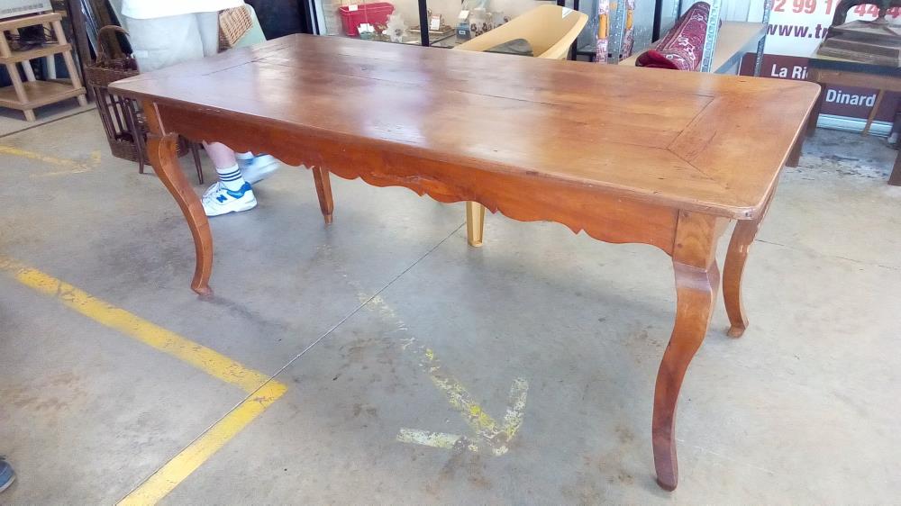 TABLE MERISIER 180 X 80 1 TIROIR 1 TABLETTE