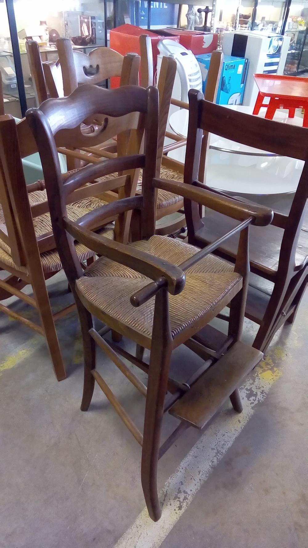 CHAISE HAUTE ANCIENNE PAILLÉE