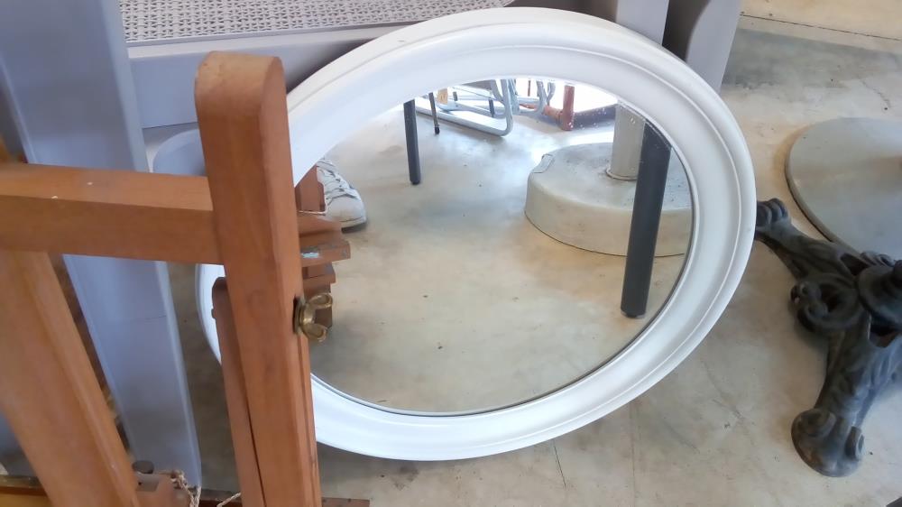 MIROIR ROND BLANC