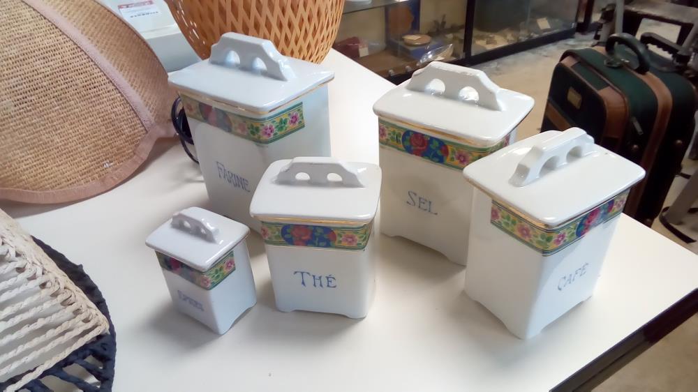 POTS À ÉPICES FAÏENCE X5