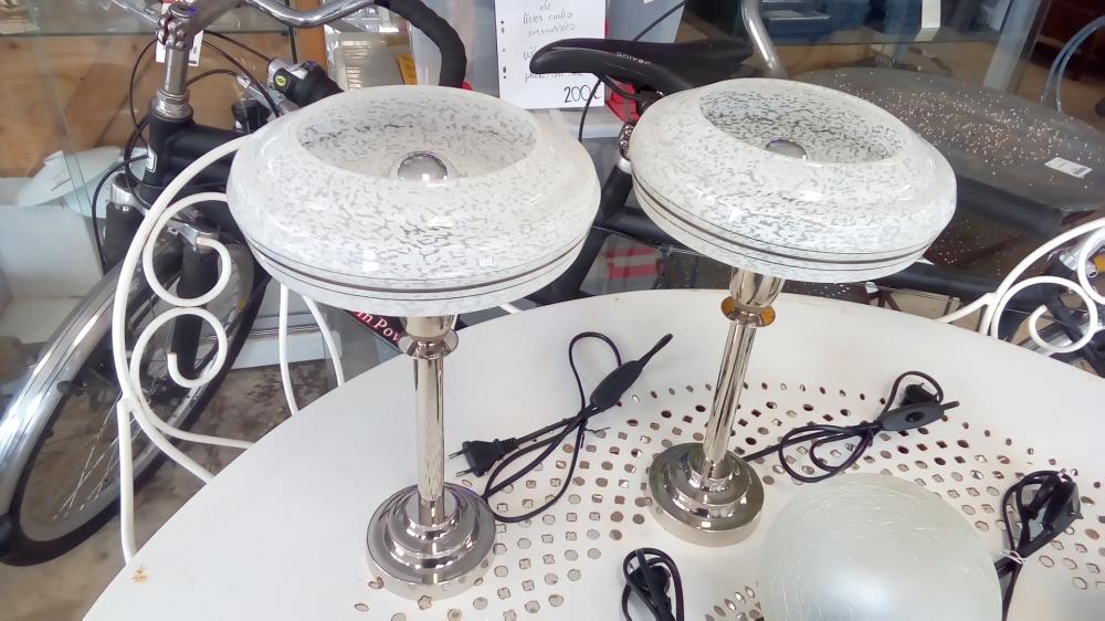 PAIRE DE LAMPES CHROMÉES ANNÉES 40
