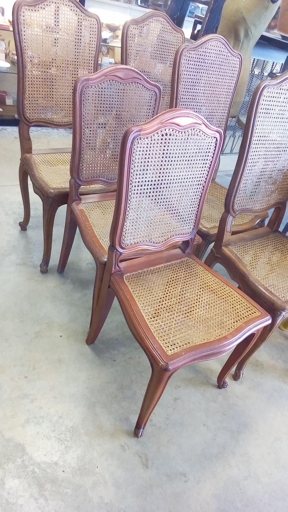 PAIRE DE CHAISES CANNÉES